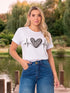 Camiseta Oversize Estampado Corazón Blanca para Mujer – Ref. X60986