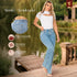 Jean Wide Leg Golden Bota Ancha Azul Claro Colombiano para Mujer – Ref. J60554